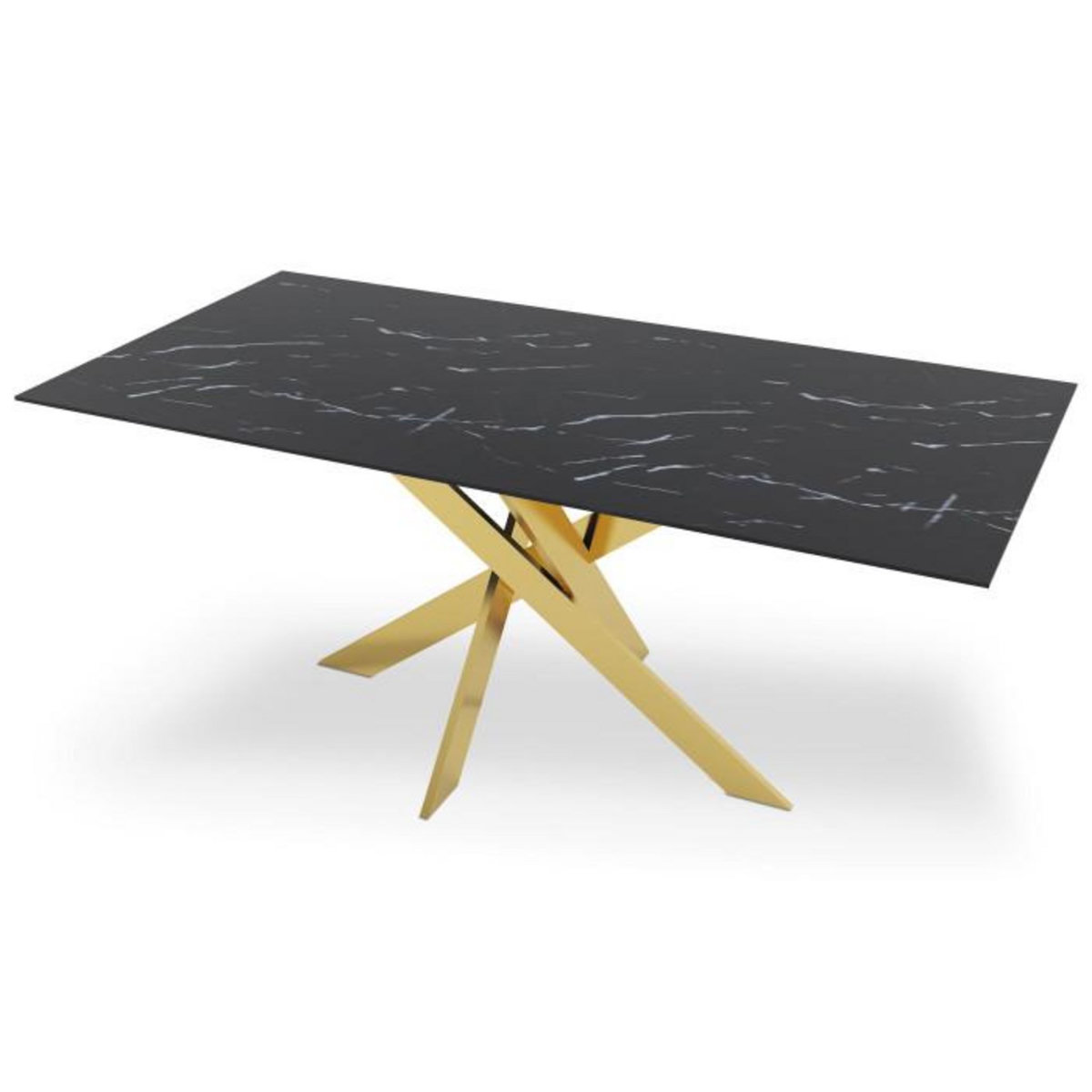 Paris Prix Table de Repas Design  Nalou  180cm Noir & Or