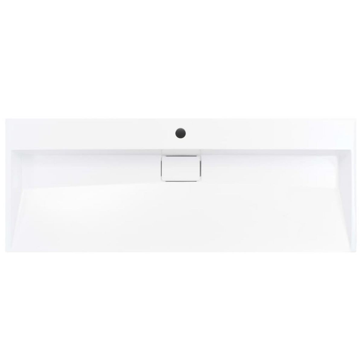 VIDAXL Lavabo 120x46x11 cm Fonte minerale/marbre Blanc
