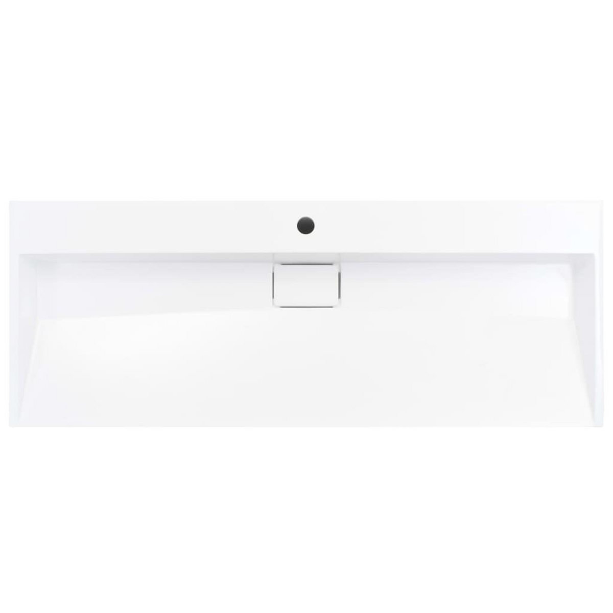 VIDAXL Lavabo 120x46x11 cm Fonte minerale/marbre Blanc