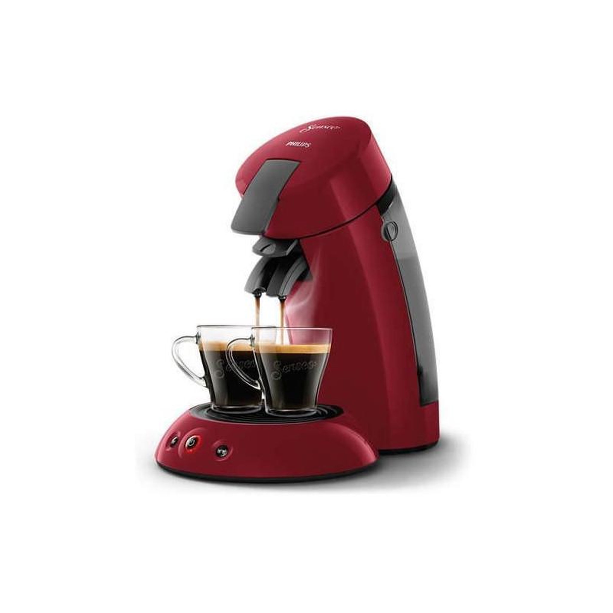 Philips Machine a cafe dosette SENSEO ORIGINAL Philips HD6553/81, Booster Daromes, Crema Pus, 1 ou 2 tasses, Rouge