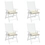 VIDAXL Coussins de chaise 4 pcs blanc creme 50x50x7 cm tissu oxford
