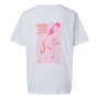Voir la diapositive 2 : Pieces T-Shirt Blanc/Rose Femme Pieces Fasty