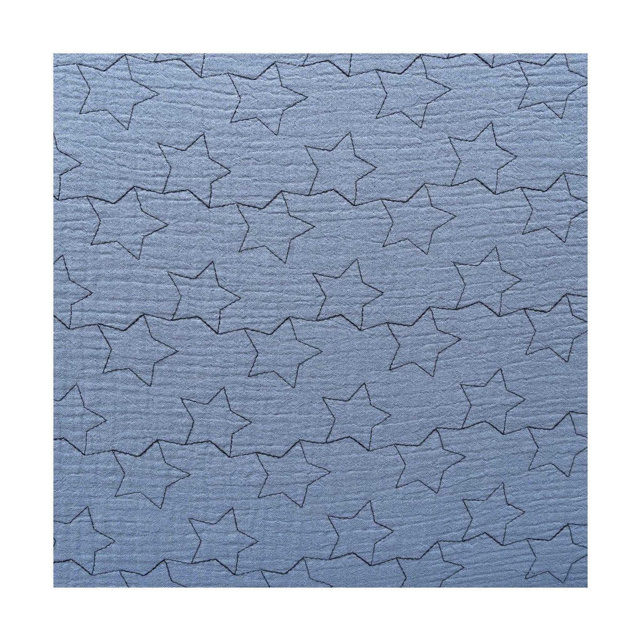 Voir la diapositive 4 : INTERBABY Sac de poussette  étoiles - coton mousseline - bleu foncé - se suspend au guidon