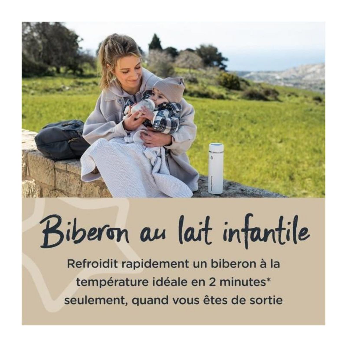 TOMMEE TIPPEE TOMMEE TIPPEE Kit de préparation biberon GoPrep, 2 minutes, thermos refroidisseur, température sur écran LED