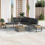 Voir la diapositive 2 : VIDAXL Salon de jardin avec coussins 5 pcs gris resine tressee acacia