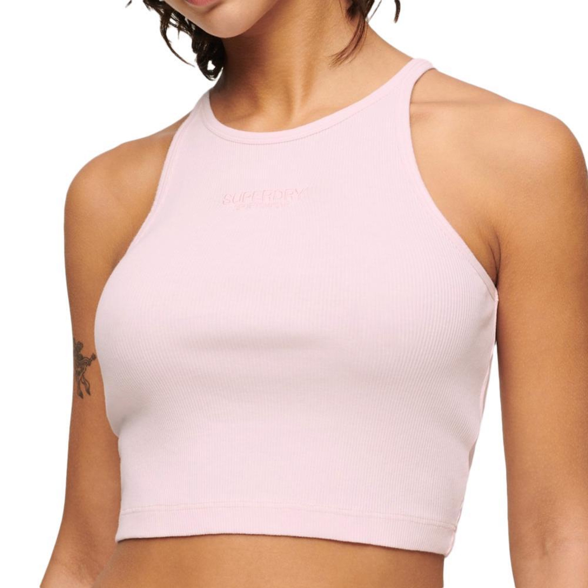 SUPERDRY Top Rose Femme Superdry Embroidered Racer. Coloris disponibles : Rose