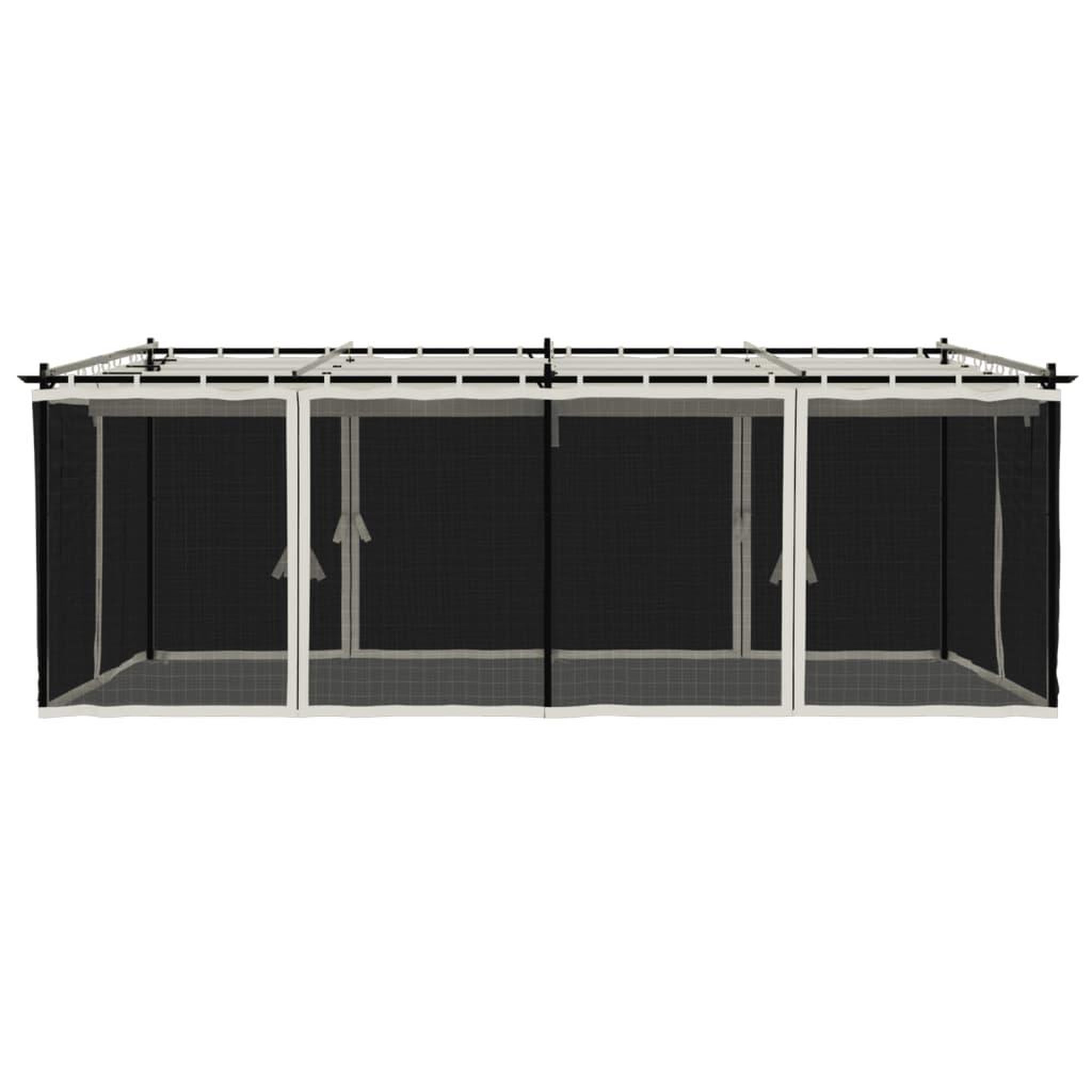 Voir la diapositive 4 : VIDAXL Tonnelle avec parois en filet creme 6x3 m acier