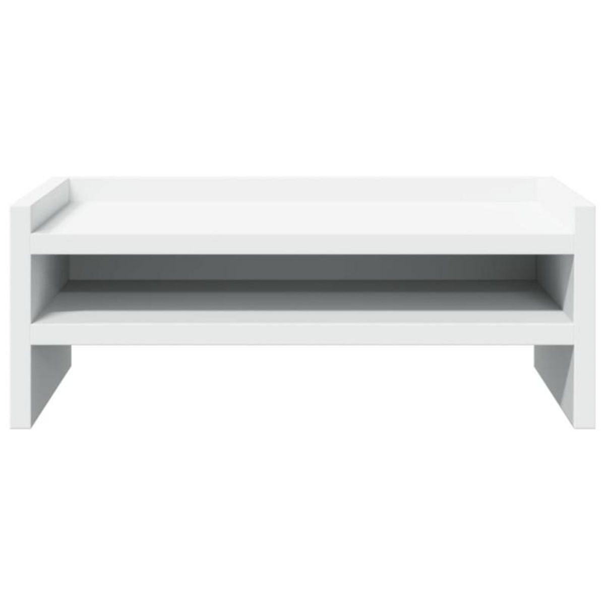 VIDAXL Support de moniteur blanc 42x24x16 cm bois d ingénierie