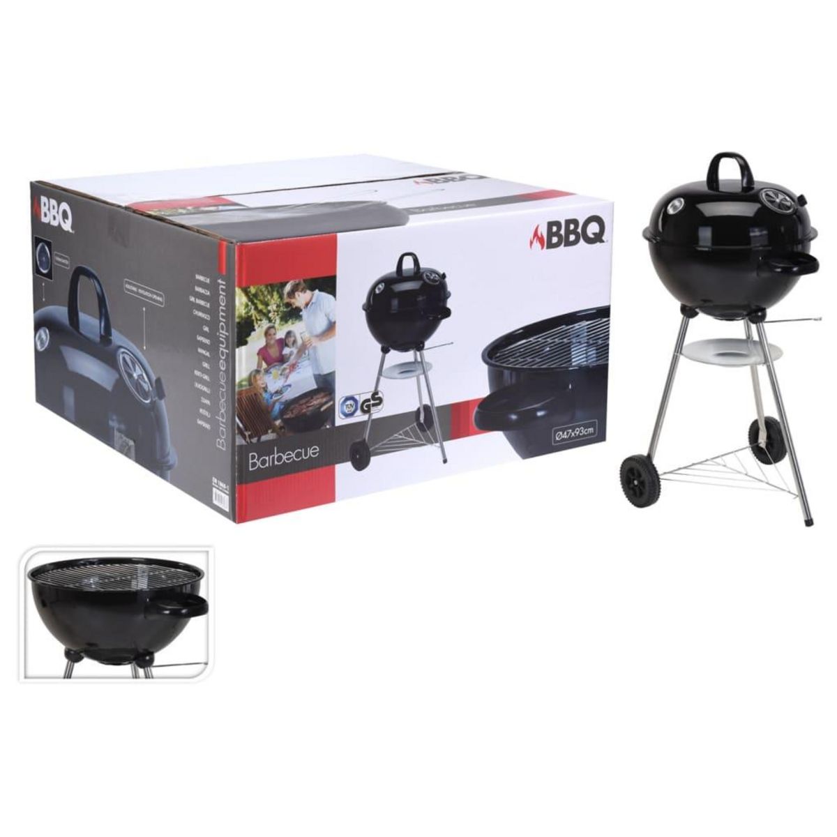 ProGarden ProGarden Barbecue forme de boule noir