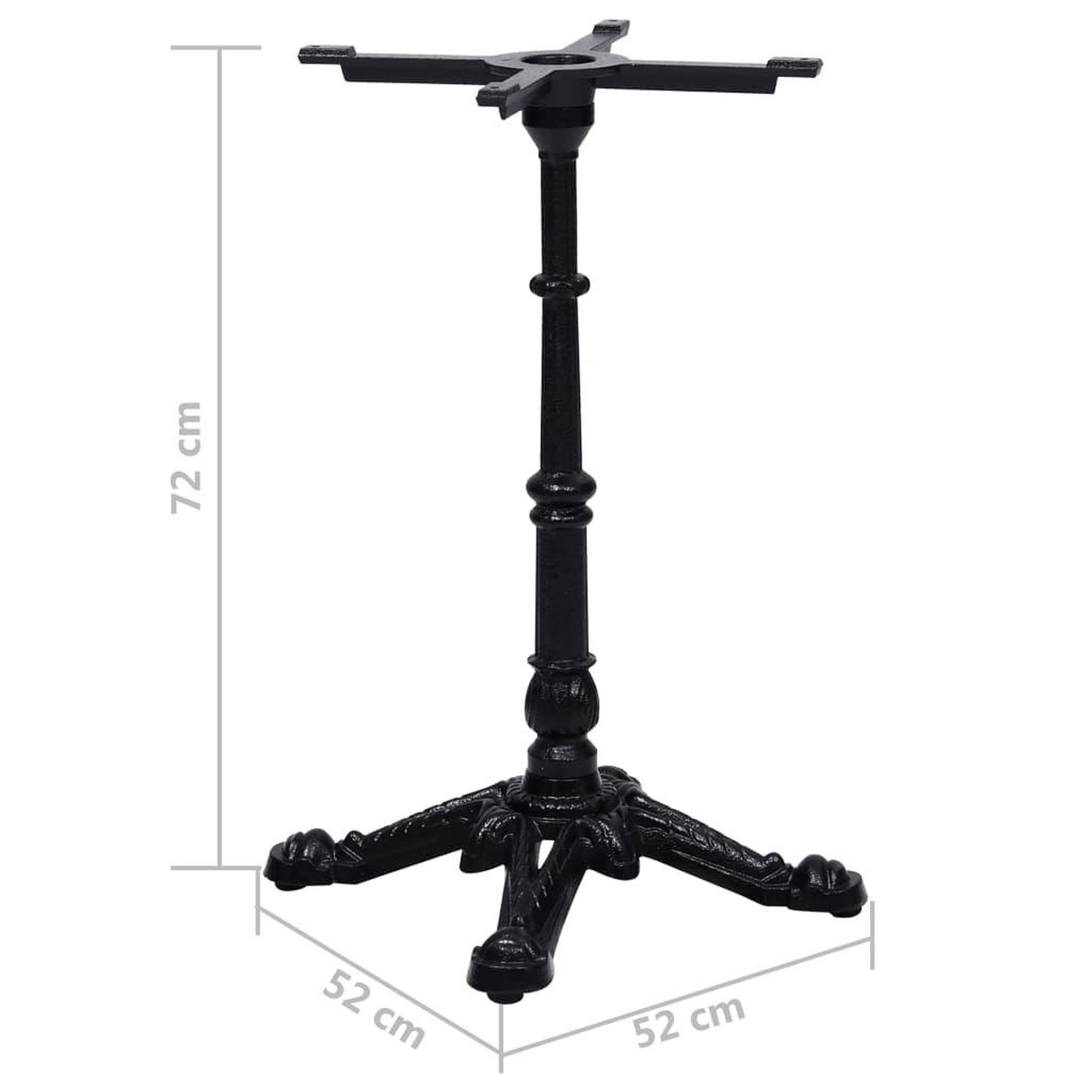 Voir la diapositive 6 : VIDAXL Pied de table de bistro noir 52x52x72 cm fonte