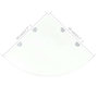 Voir la diapositive 6 : VIDAXL Etagere de coin et supports chromes Verre transparent 45x45 cm