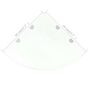 Voir la diapositive 6 : VIDAXL Etagere de coin et supports chromes Verre transparent 45x45 cm