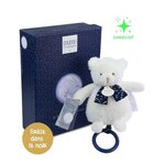 DOUDOU ET COMPAGNIE Boite a musique luminescente ours - 17 cm - Clair de Lune