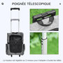 Voir la diapositive 5 : PAWHUT 2 en 1 trolley chariot sac à dos sac de transport à roulettes pour chien chat gris