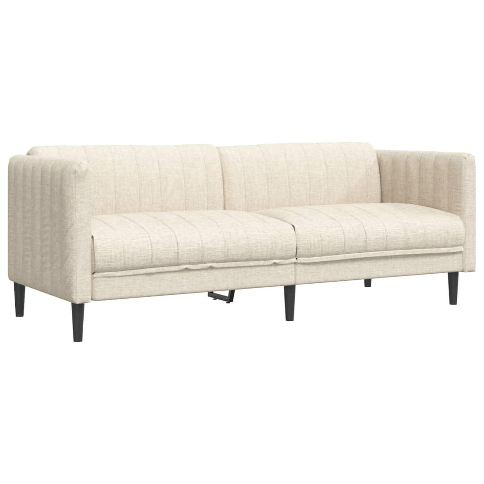 Voir la diapositive 5 : VIDAXL Ensemble de canapes 3 pcs creme tissu