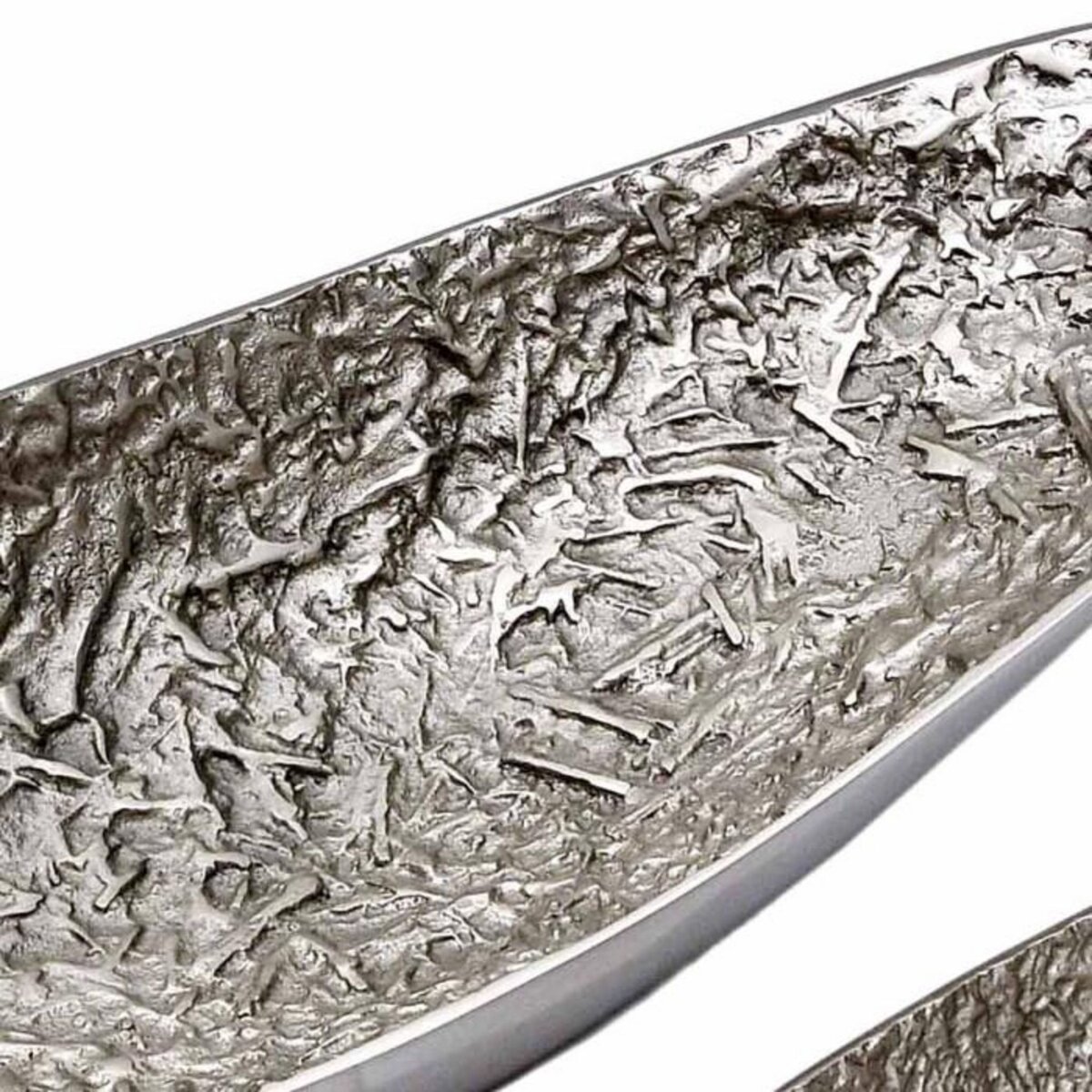 Paris Prix Lot de 2 Plateaux de Présentation  Barque  76cm Argent