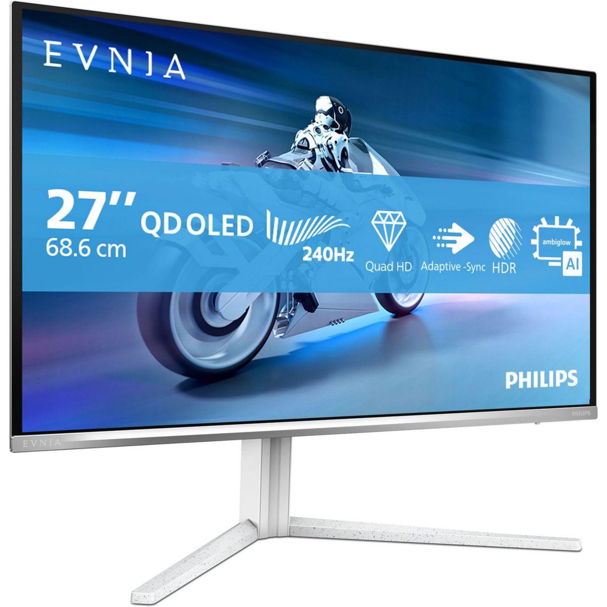 Voir la diapositive 2 : Philips Ecran PC Gamer Evnia 27M2N6501L 27  QHD 240Hz QD-OLED HDR10 G-Sync Ambiglow