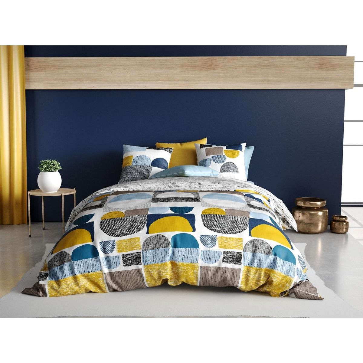 ATELIER DU COTON Parure housse de couette 100% coton 57fils astra