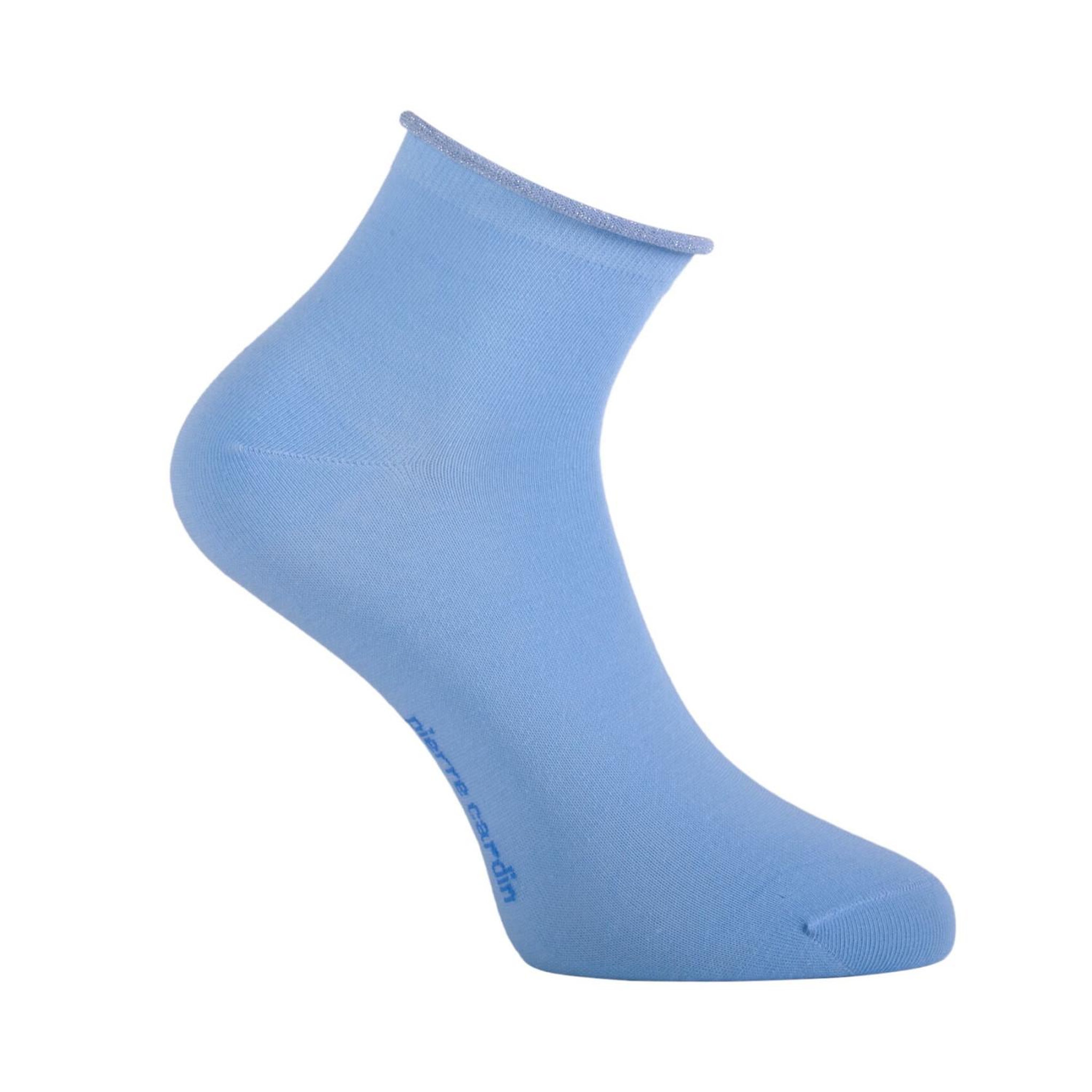 Voir la diapositive 4 : PIERRE CARDIN 6 paires de chaussettes quarter 200 aiguilles femme hand made silver