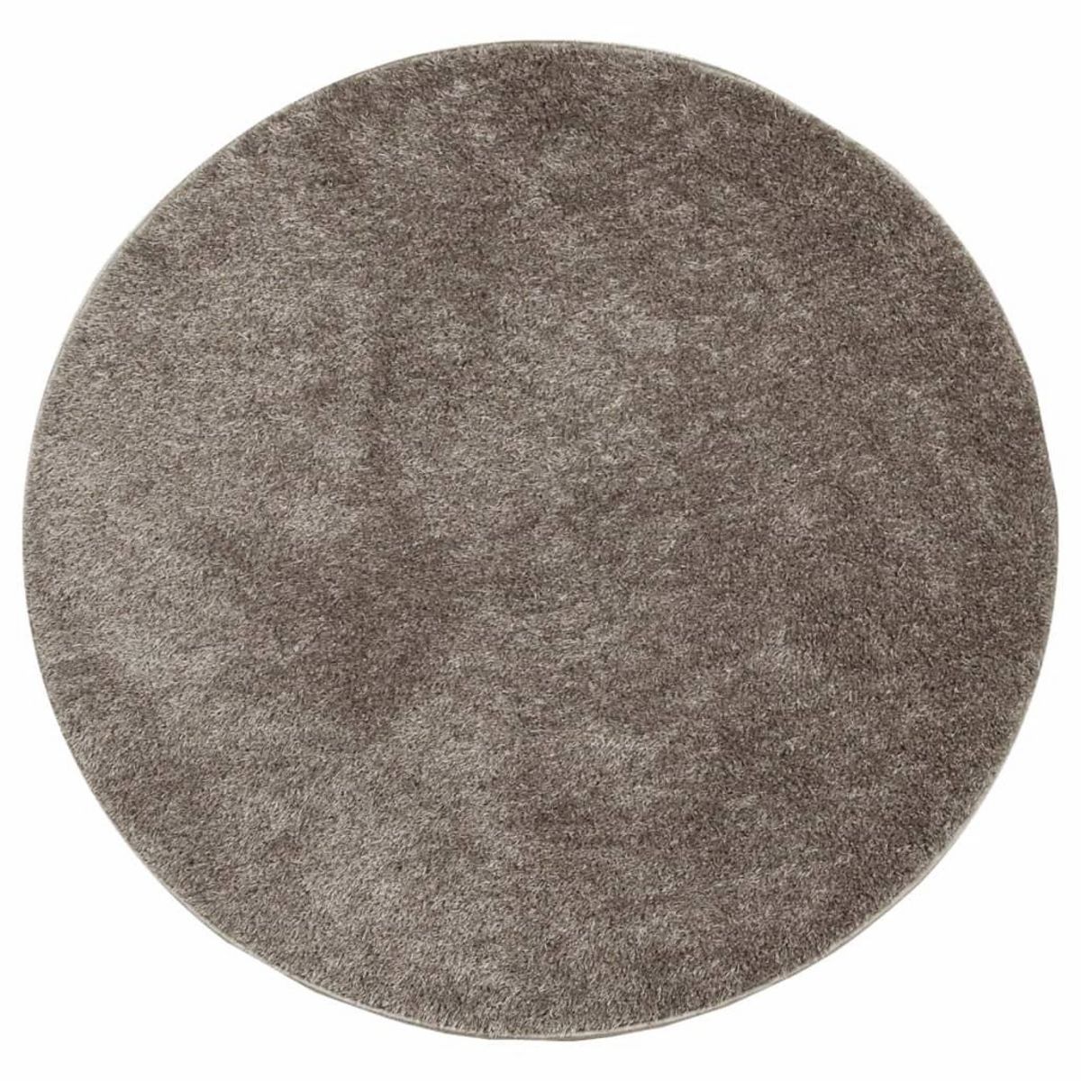VIDAXL Tapis ISTAN a poils longs aspect brillant gris Ø 120 cm