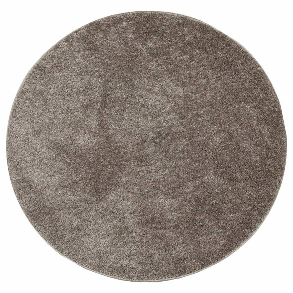 VIDAXL Tapis ISTAN a poils longs aspect brillant gris Ø 120 cm