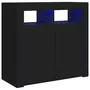 VIDAXL Buffet avec lumieres LED noir 80x35x75 cm