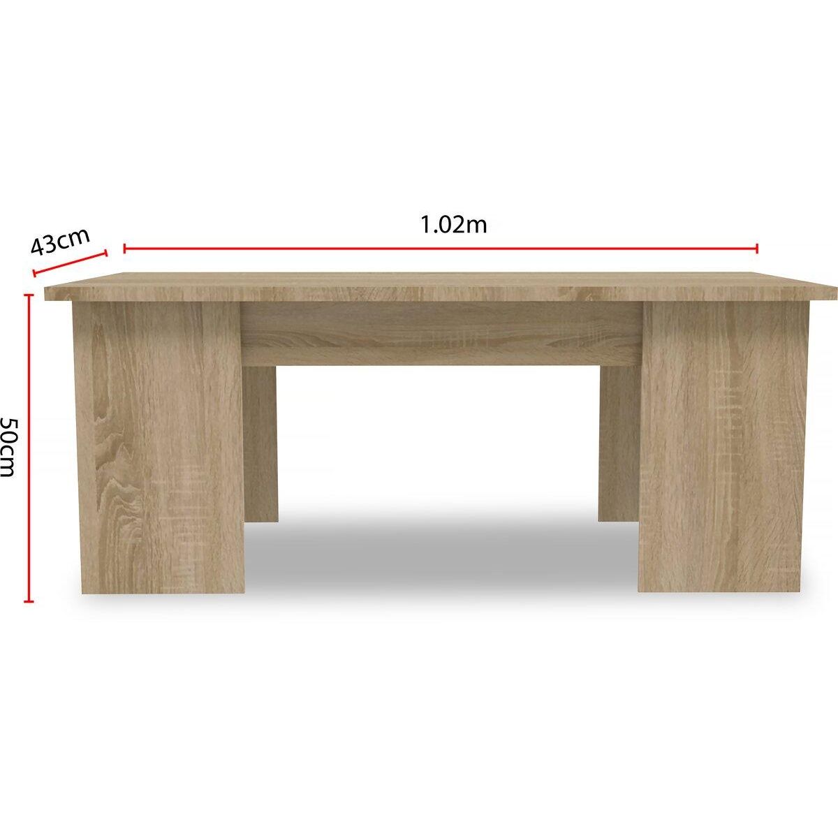 Habitat et Jardin Table basse  Diana  - 102 x 50 x 43 cm - Chêne