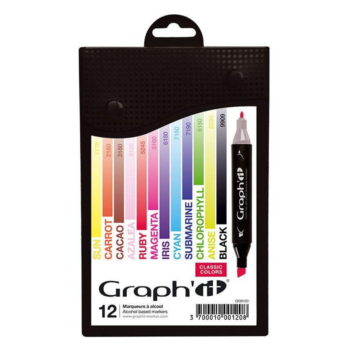 Graph it Set 12 marqueurs Graph'It - Classic colors