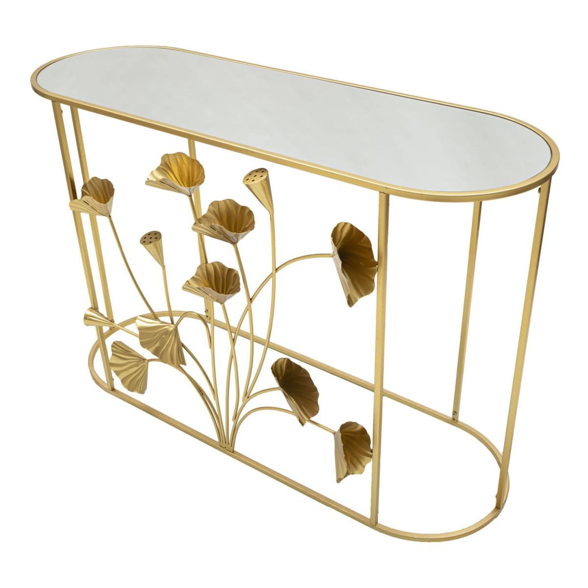 Paris Prix Console Design en Métal  Flow  120cm Or