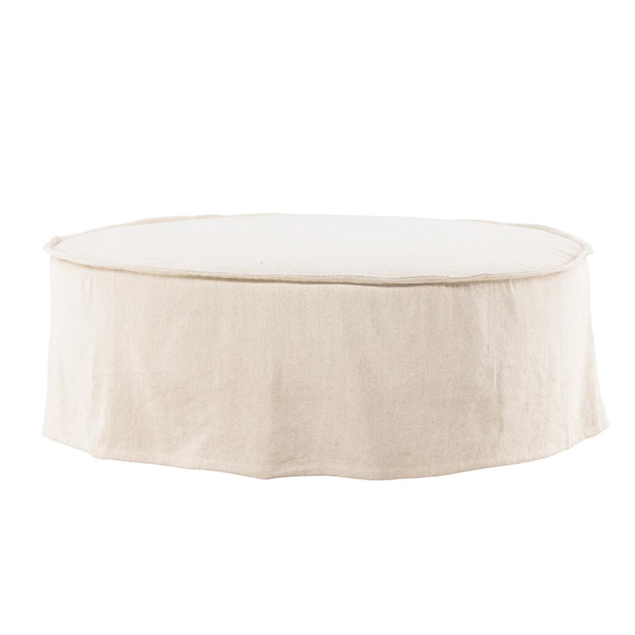 Paris Prix Pouf effet lin  vindo  101cm beige