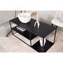 Voir la diapositive 5 : Paris Prix Table Basse Avec Étagères  Staal  120cm Noir