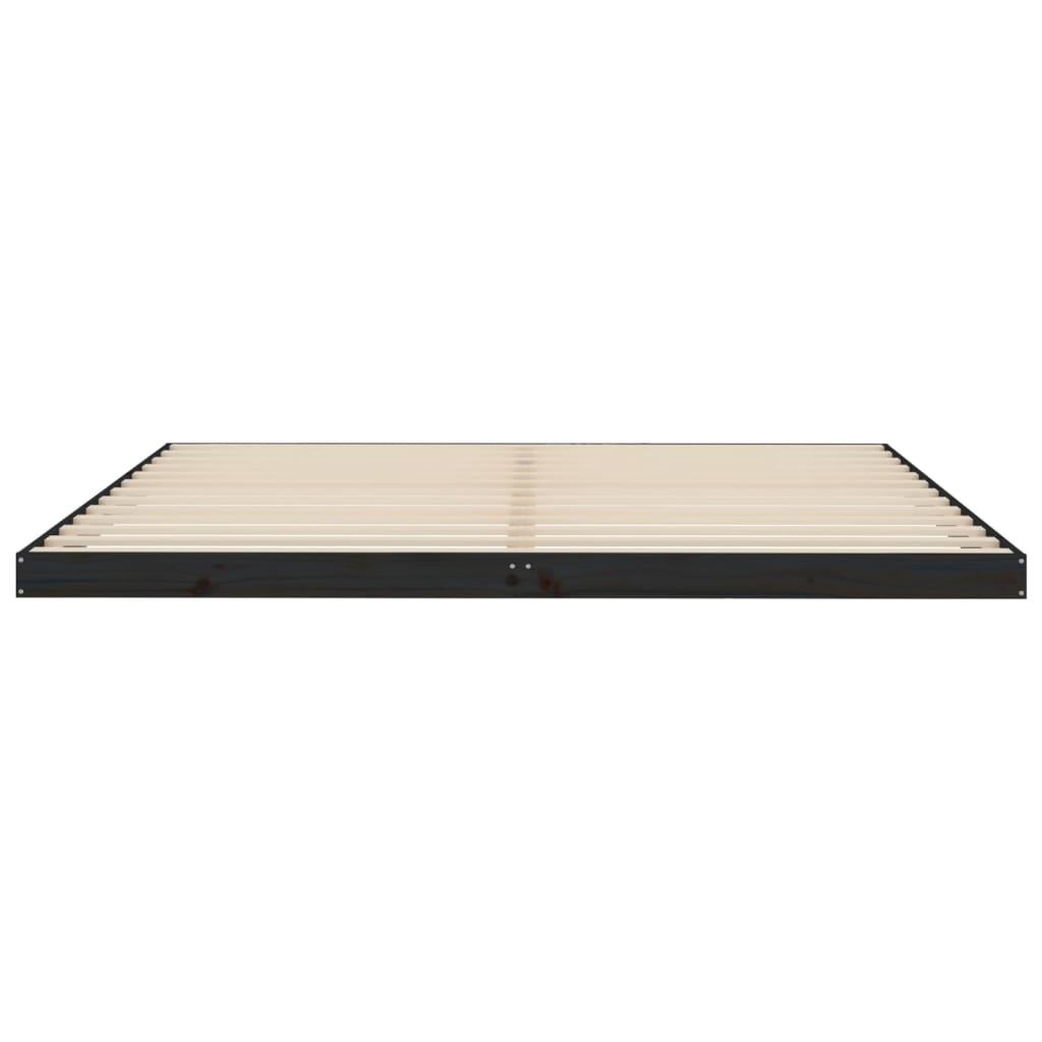 Voir la diapositive 5 : VIDAXL Cadre de lit sans matelas noir 200x200 cm bois massif de pin