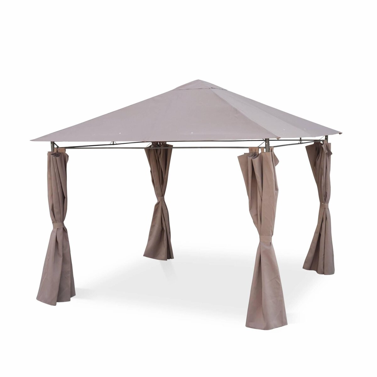 SWEEEK Tonnelle 3x3 m - Elusa - Pergola avec rideaux, tente de jardin, barnum