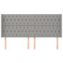 Voir la diapositive 3 : VIDAXL Tete de lit avec oreilles Gris clair 203x16x118/128 cm Tissu