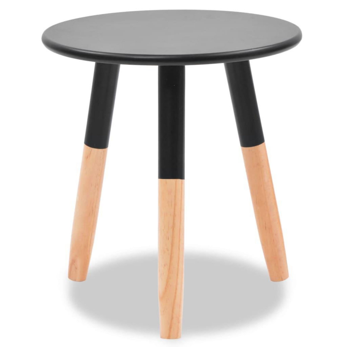 VIDAXL Ensemble de tables d'appoint 2 pcs Bois de pin massif Noir