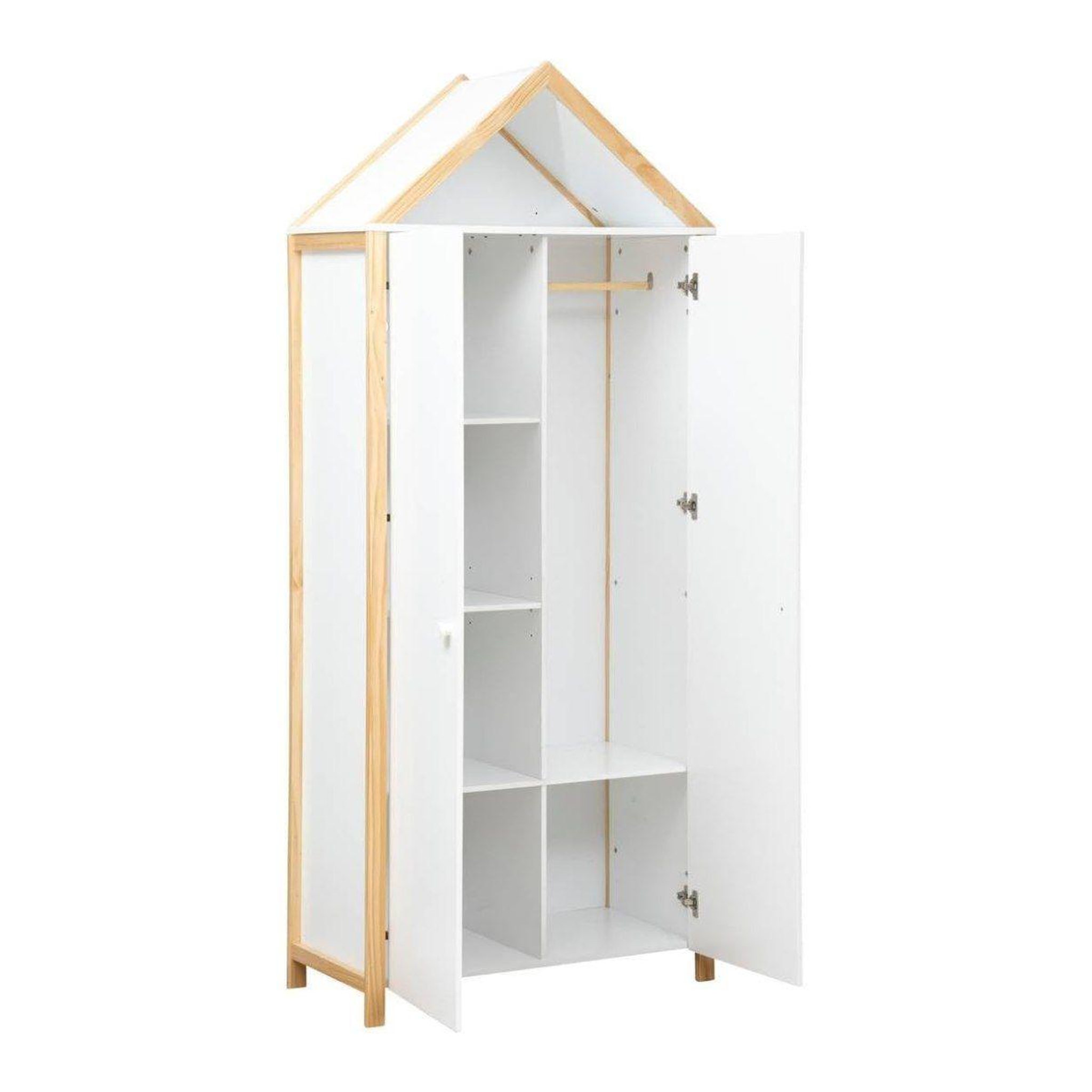 Voir la diapositive 2 : Atmosphera Kids Armoire 2 Portes  Kima  86cm Blanc