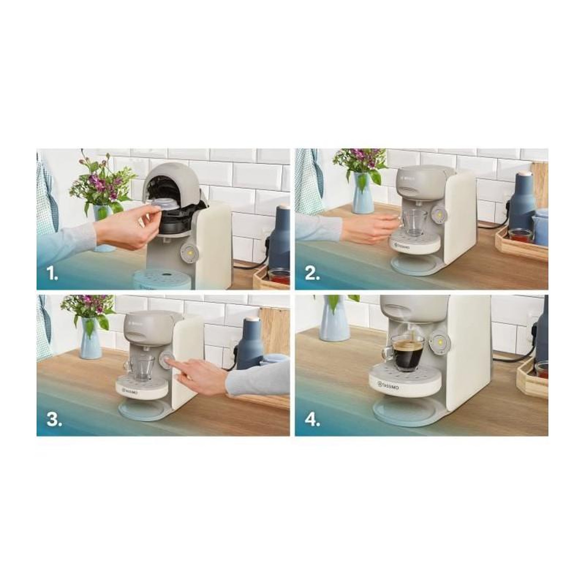 Voir la diapositive 5 : BOSCH Machine a café multi-boissons - BOSCH - TASSIMO - T16 Finesse vanille - 1400 W