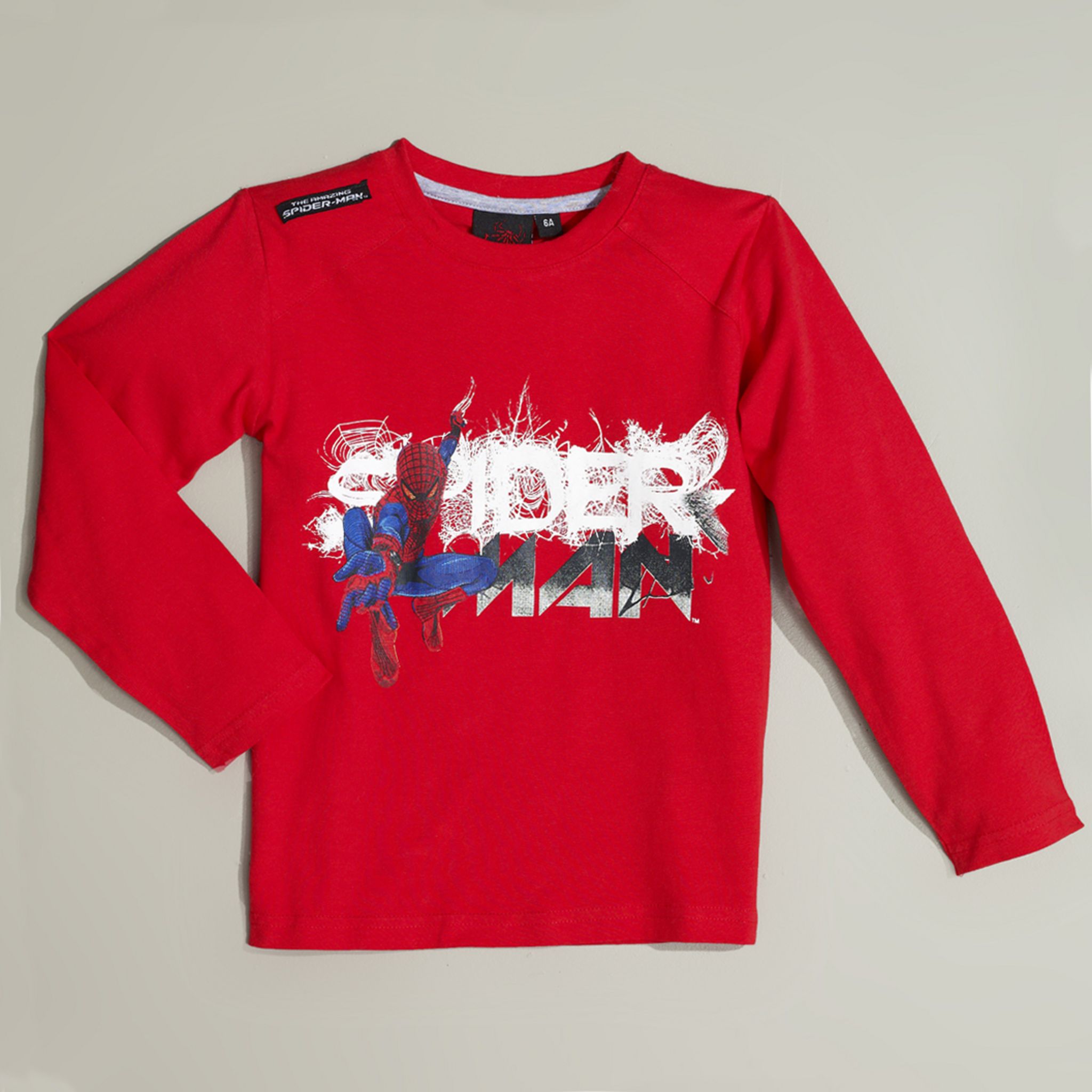 T-shirt Spider-Man Manches Longues Pour Garçon - Imprimé XXL, Style Sportif - Coupe Confortable - Idéal Automne/hiver