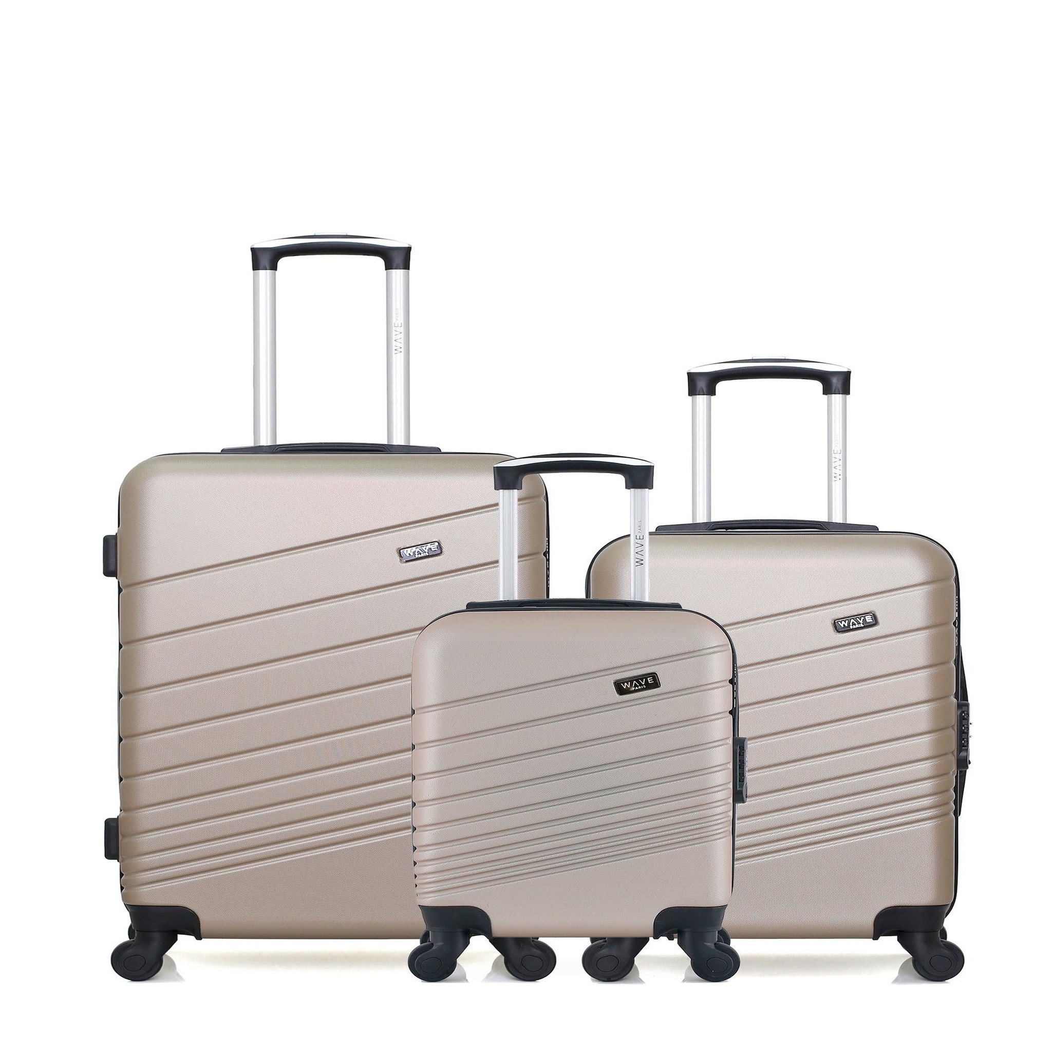 WAVE PARIS Lot de 3 - valises weekend, cabine et cabine xxs tigre
