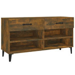 VIDAXL Meuble a chaussures Chene fume 102x35x55 cm Bois d'ingenierie