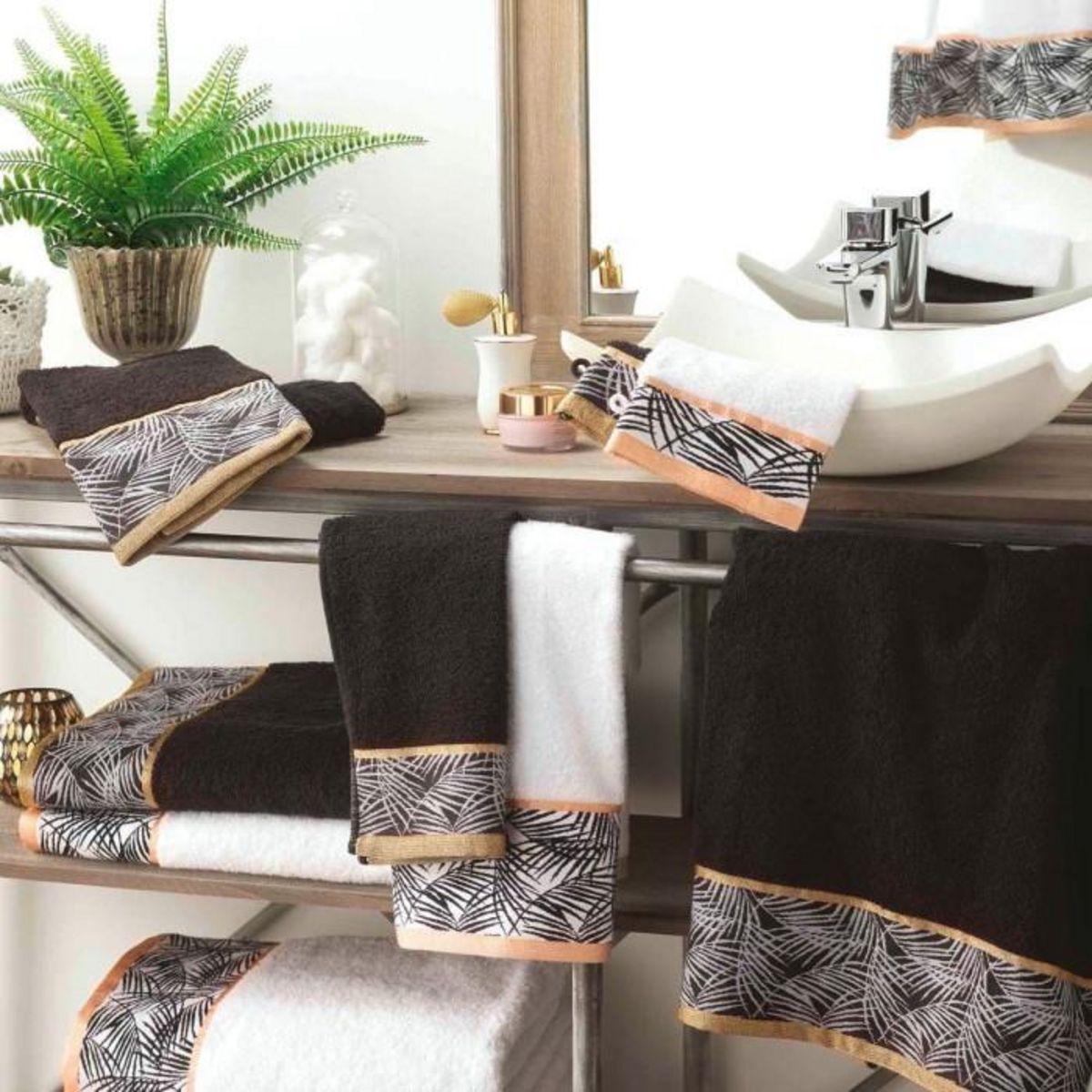 Paris Prix Drap de Bain  Orbella  90x150cm Noir