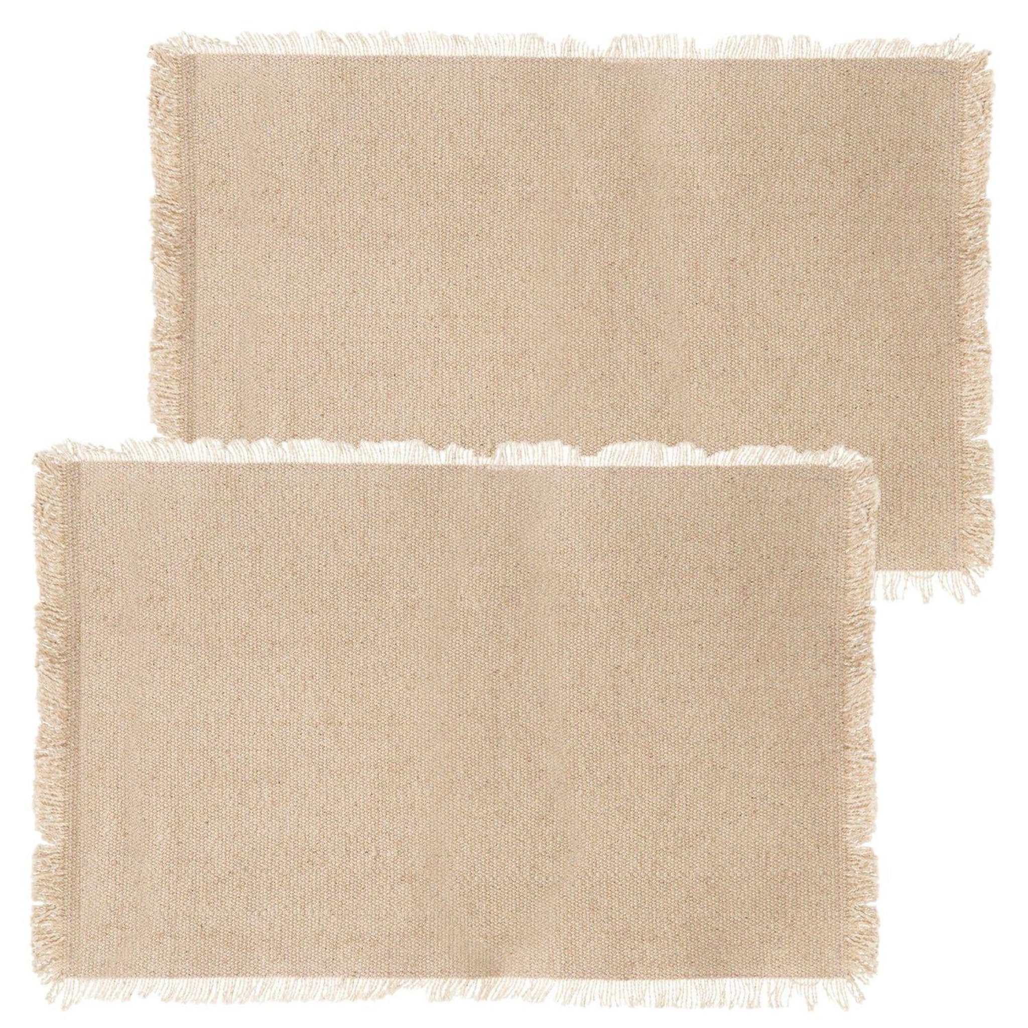 Voir la diapositive 1 : TOILINUX Lot de 2 sets de table en coton MAHA