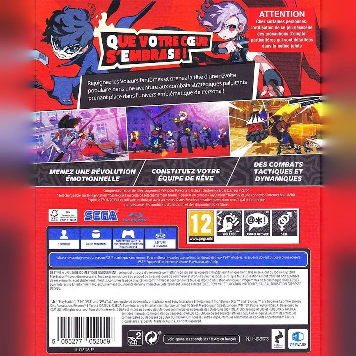 Sega Jeu de rôle Sega Persona 5 Tactica