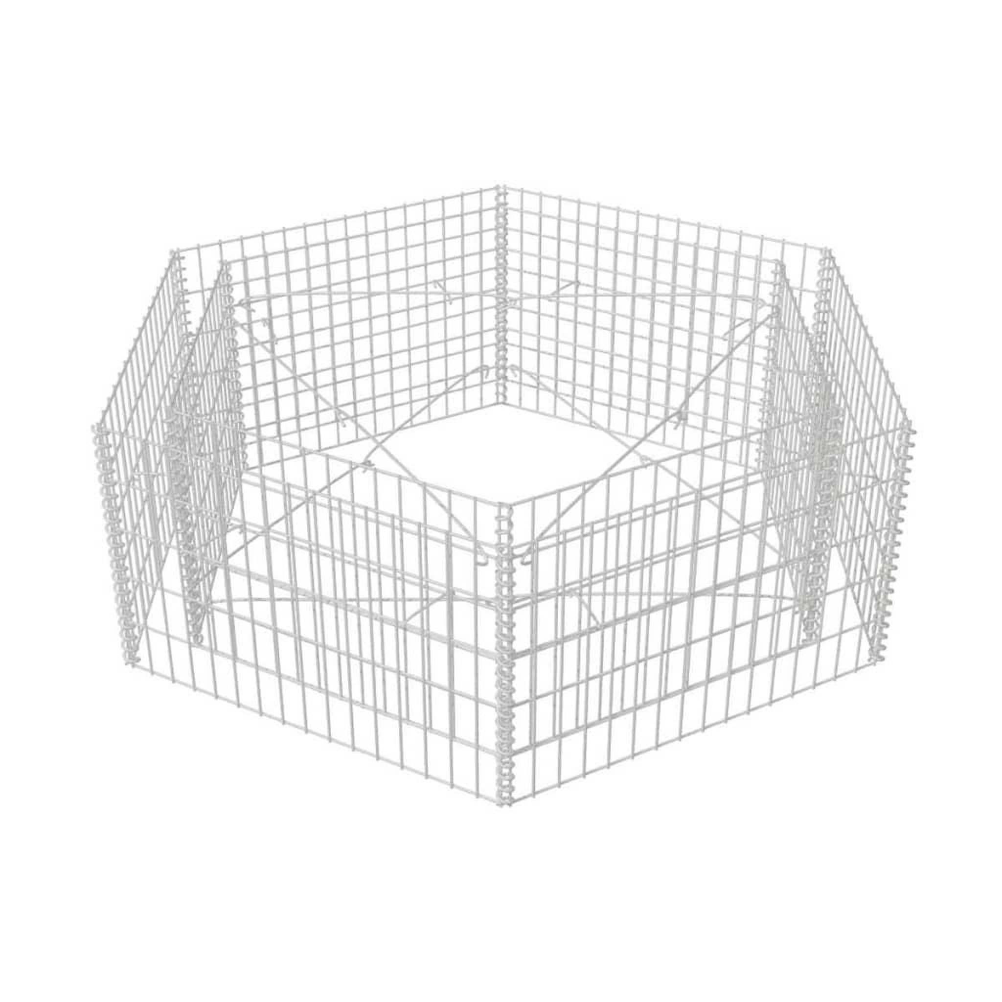 Voir la diapositive 3 : VIDAXL Lit sureleve a gabion hexagonale 160x140x50 cm