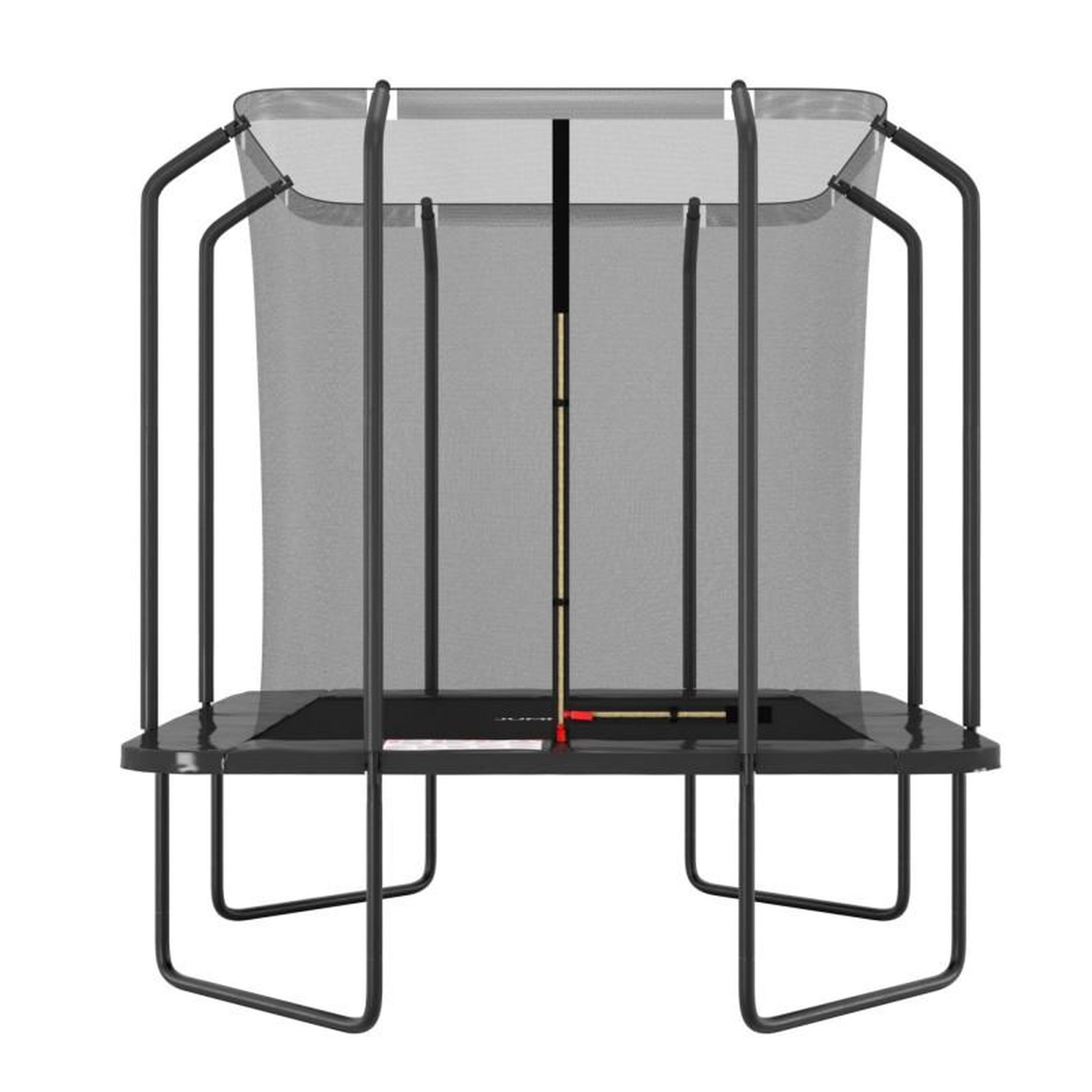 Voir la diapositive 4 : JUMP4FUN Trampoline extérieur Luxury Carré Noir - 244x244cm - avec Echelle, Tapis de Saut, Matelas de protection et Filet de sécurité