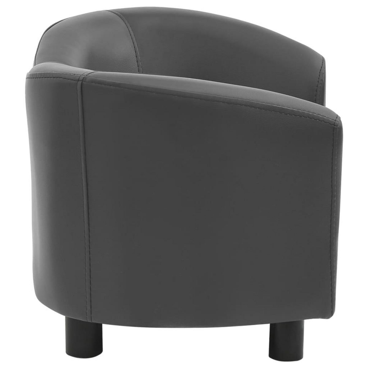 VIDAXL Canape pour chien Gris 67x41x39 cm Similicuir