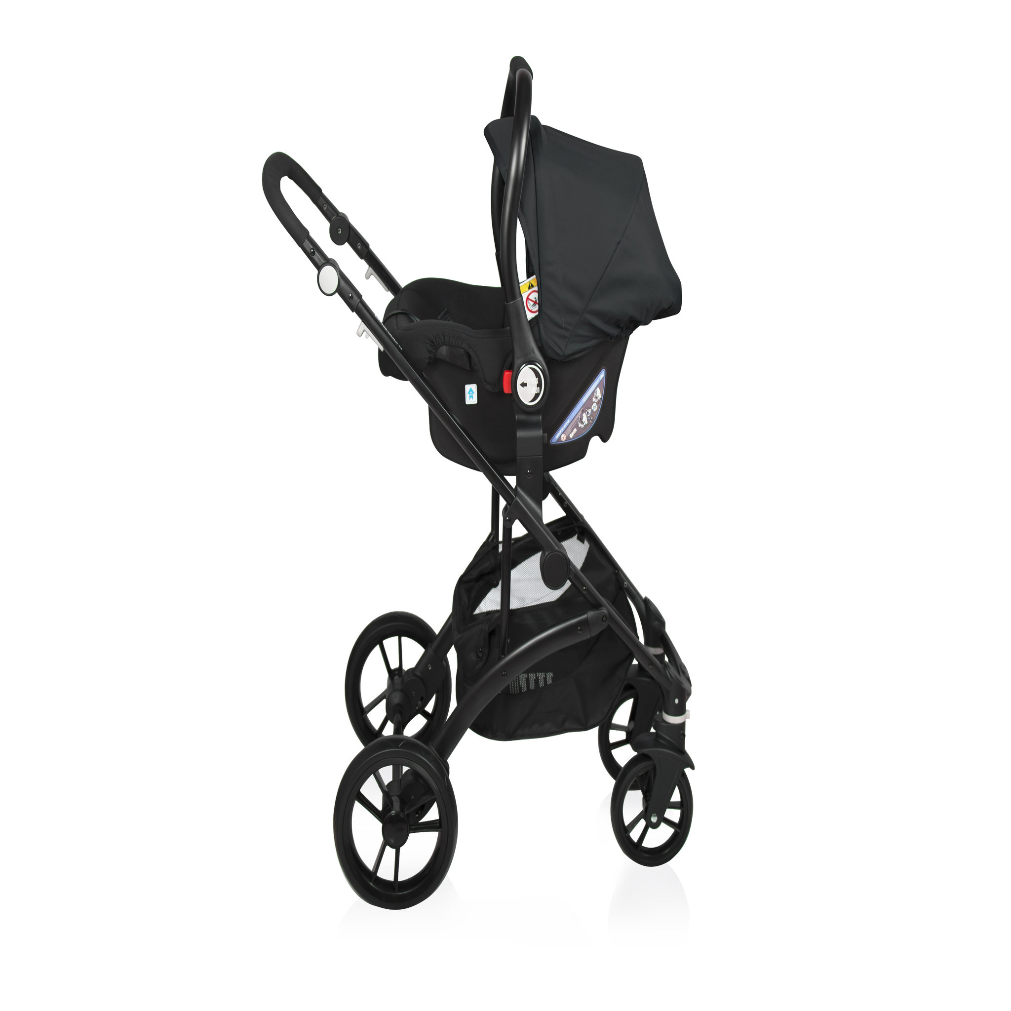 Voir la diapositive 3 : LITTLE WORLD Poussette combinée 3 en 1 City Walker noire