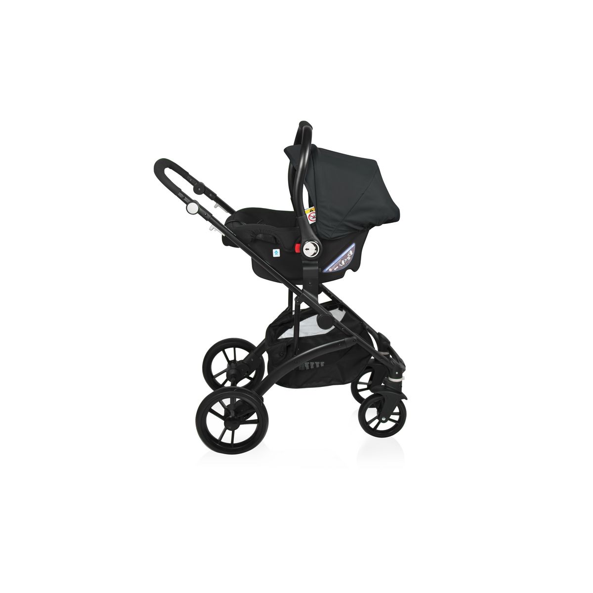 LITTLE WORLD Poussette combinée 3 en 1 City Walker noire