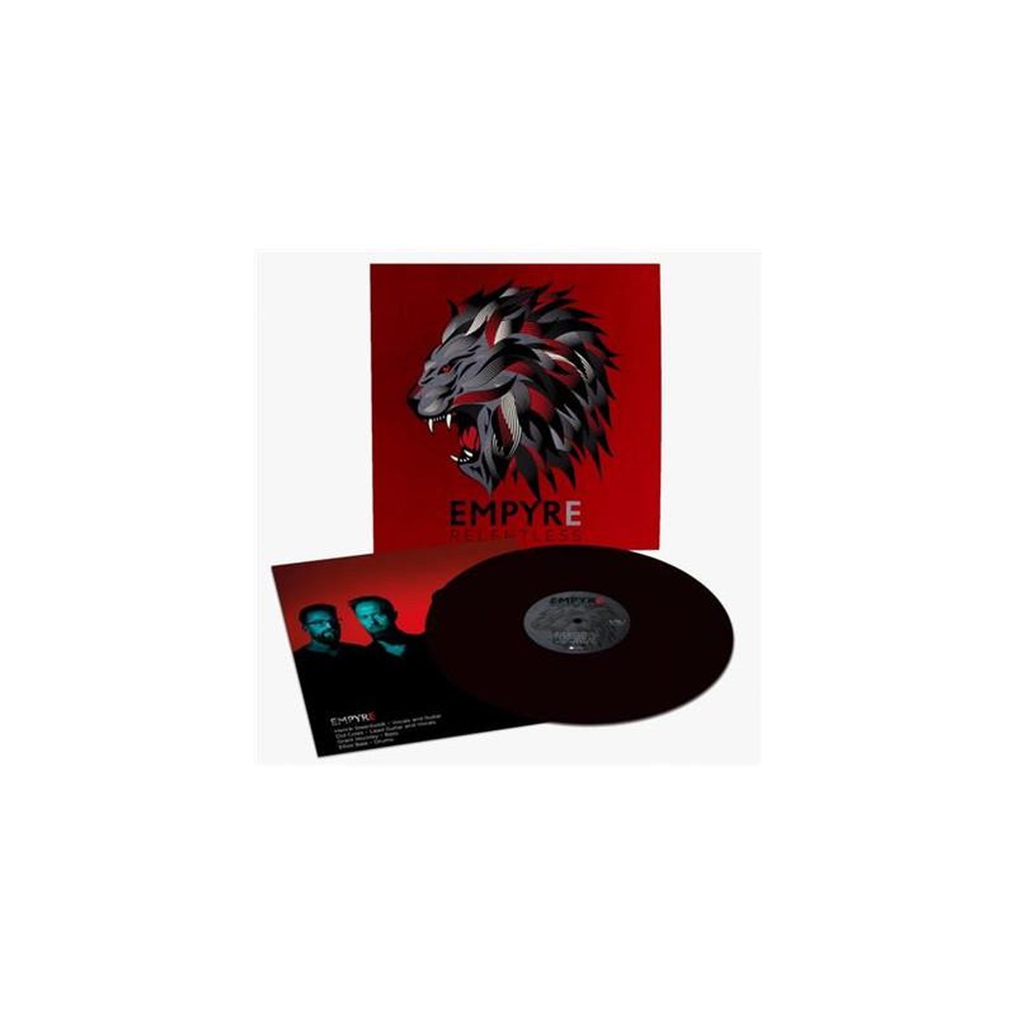 Empyre relentless 2023 lp vinyle rock 33t 30 cm pochette rouge disque noir