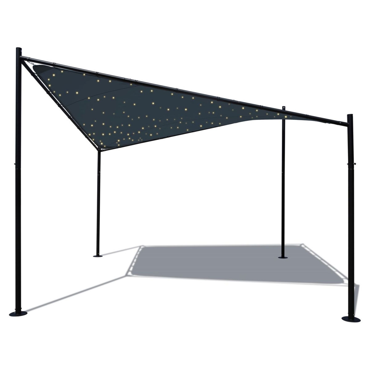 JARDILINE Tonnelle avec toile tendue ciel étoilé /acier NASSAU